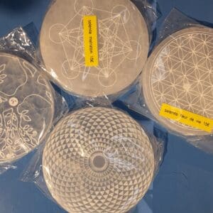disques en sélénite blanche