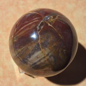 Sphere bois fossilisé