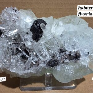 Hubnérite/quartz et fluorine verte