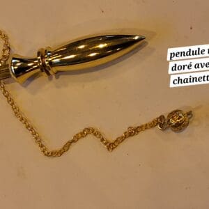 Pendule métalique doré