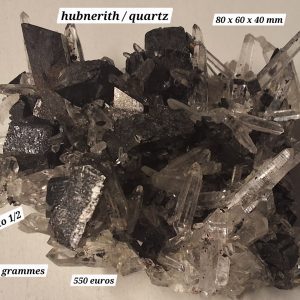 Hubnèrith et cristaux de quartz