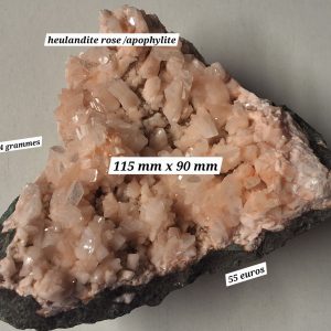 Heulandite rose et apophylite