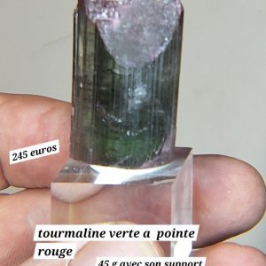 Tourmaline verte et rose