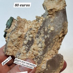 Tourmaline verte/quartz/albite