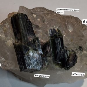 Tourmaline verte/quartz