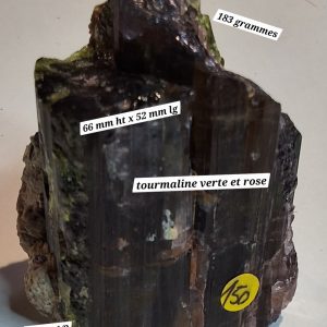 Tourmaline verte et rose